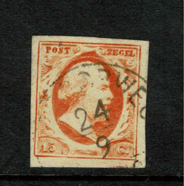 3b. 15 cent Donkeroranje Stempel H. Spoorweg 24/9/....