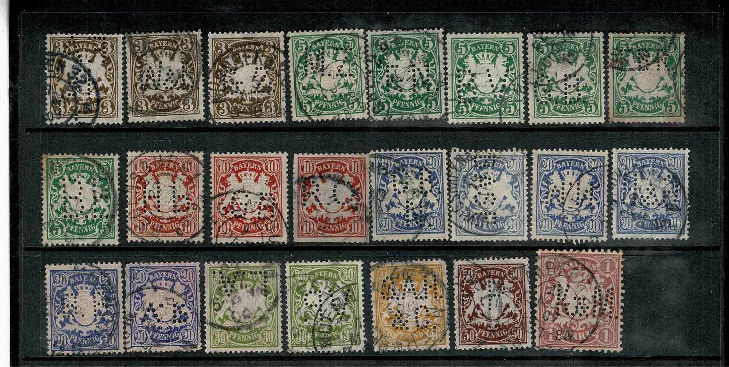 Beieren ~ Bayern Pefins Firmaperforaties & PoKo's