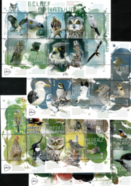 2020. Beleef de Natuur. Vogels. Complete set van 4 vellen **