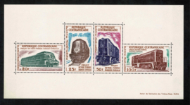Centrafricaine (Rep.) 1963. Blok 1 aanleg spoorweg **