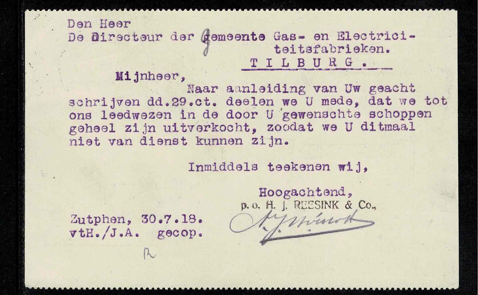 R&coZ type 2 H.J. Reesink & Co. Zutphen