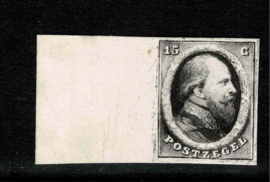 1864. Kleurproeven in Zwart 5, 10 en 15 cent (*)