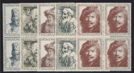 1956. 671/5 Zomerzegels Rembrandt in ⊞ **