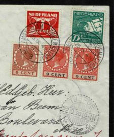 1923. R-brief van Amsterdam naar Ned. Indië. Mooie route✉️
