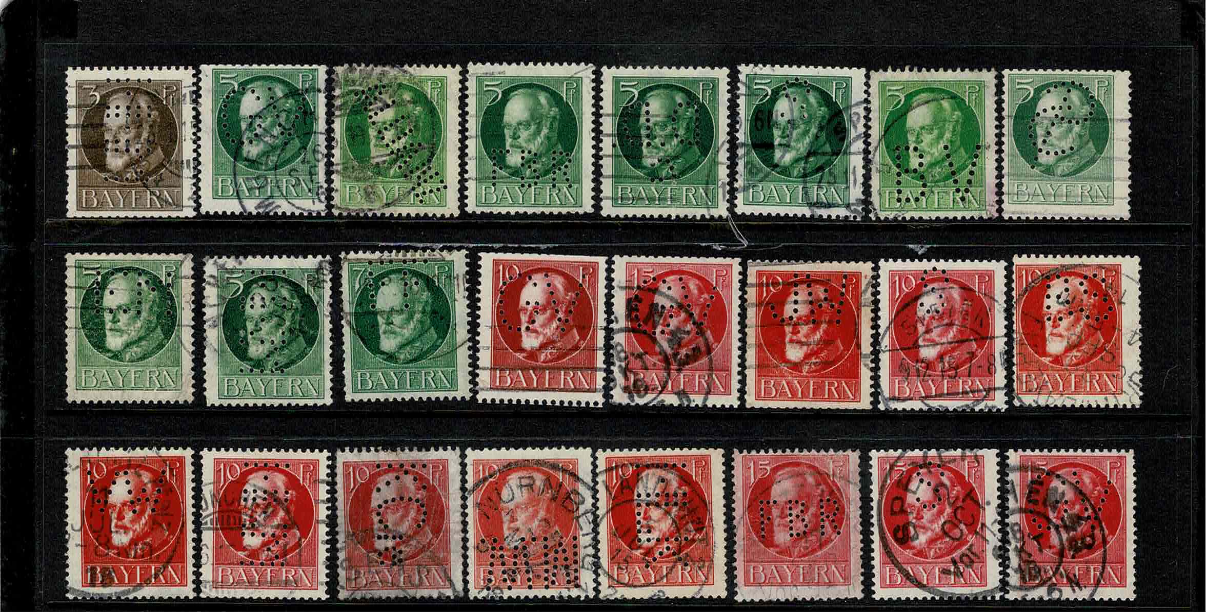 Beieren ~ Bayern Pefins Firmaperforaties & PoKo's