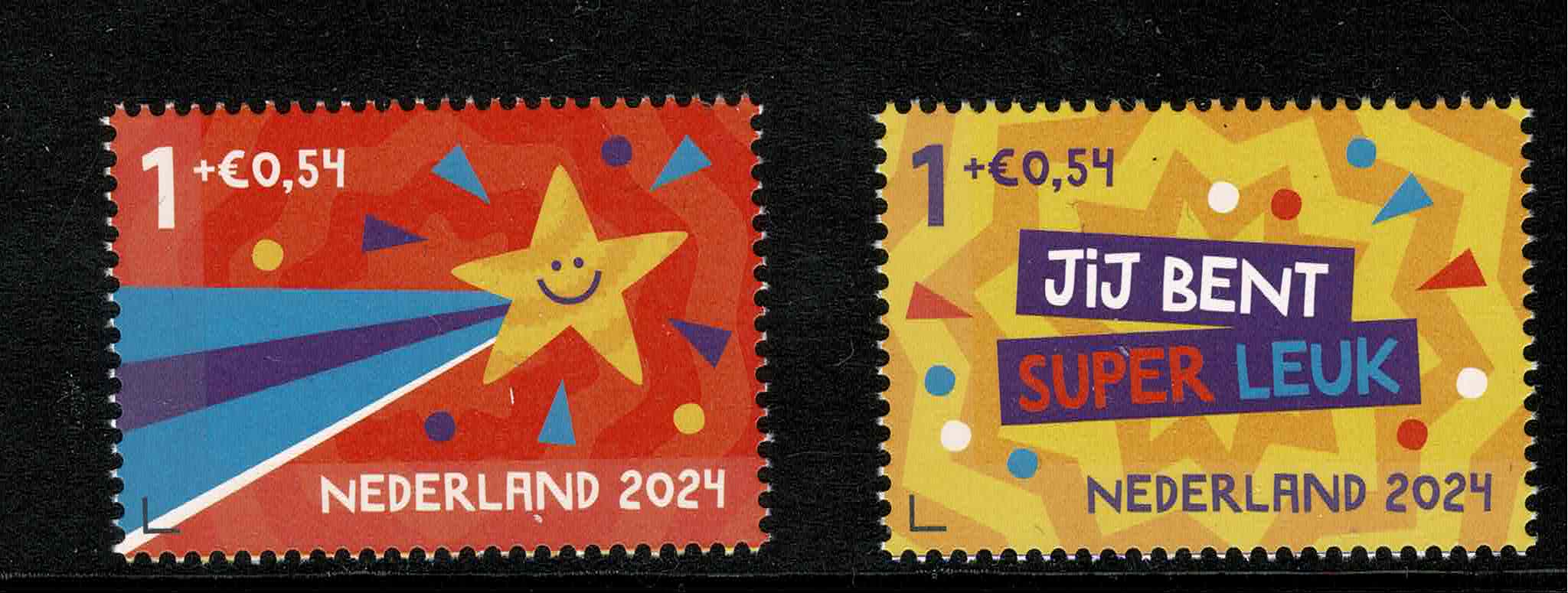2024. 4233/6a + 4238/  Serie Kinderzegels. Tanding 14½ ❇︎❇︎