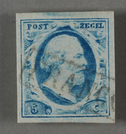 1r blauw Plaat VI-18 dun papier