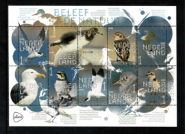 2020. Beleef de Natuur. Vogels. Complete set van 4 vellen **