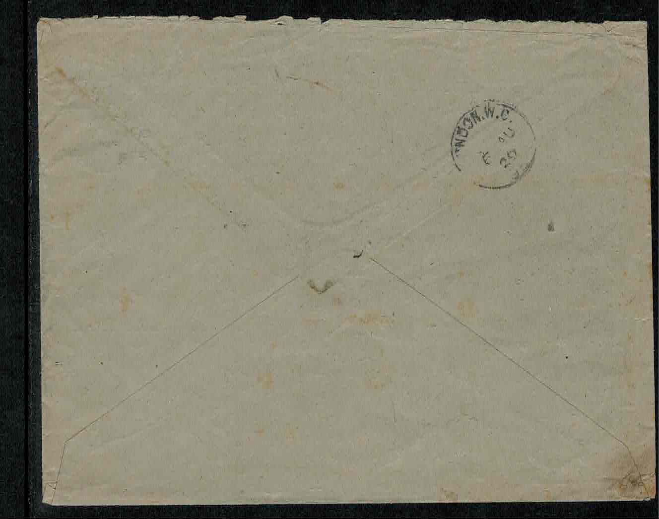 H type 5 Handelsvereeniging "JAVA"  1920 Luchtpost cover naar UK