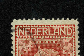 Perfin AJ 3 in 105 met plaatfout 105P. Zeer schaars