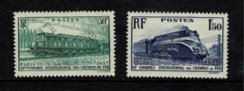 Frankrijk 1937. 100 jaar Spoorwegen 2 waarden *