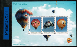 2022. Postex. Luchtballon. 2 blokken met 3 zegels**