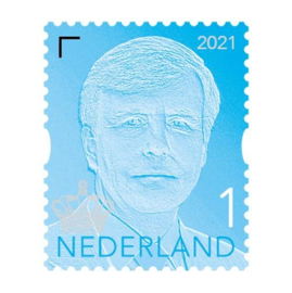 2021. 3988/90  Willem Alexander. Gestanste serie met jaartal 2021 **