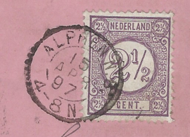 Alphen N:B: (Hulpkantoor) op briefkaart naar Arnhem