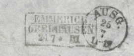 1866 4 en 6 pracht ex. op briefomslag