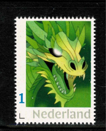 Serie van 5 kleuren van de Crypto-3 zegel. Jaar van de Draak.