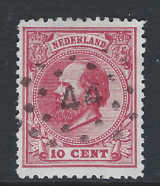 21C. 10 cent rood