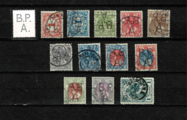 Perfin BPA in 12 zegels