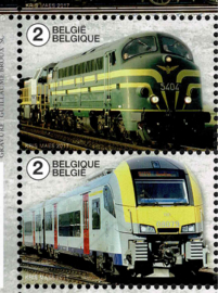 België 2017. De schoonheid van Treinen. vel met 5 waarden **