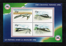 Engeland 1994/95 2 blokken Kanaaltunnel **