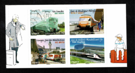 Frankrijk 2014. Inhoud uit postzegelboekje BC 999 **. Zelfklevend. Treinreizen.
