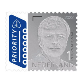 2022. 4072/4 Willem Alexander. Gestanste serie met jaartal 2022 **