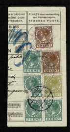 ZO Zwanenburg's Slachterijen Oss veel kleurenfrankering op fragment.