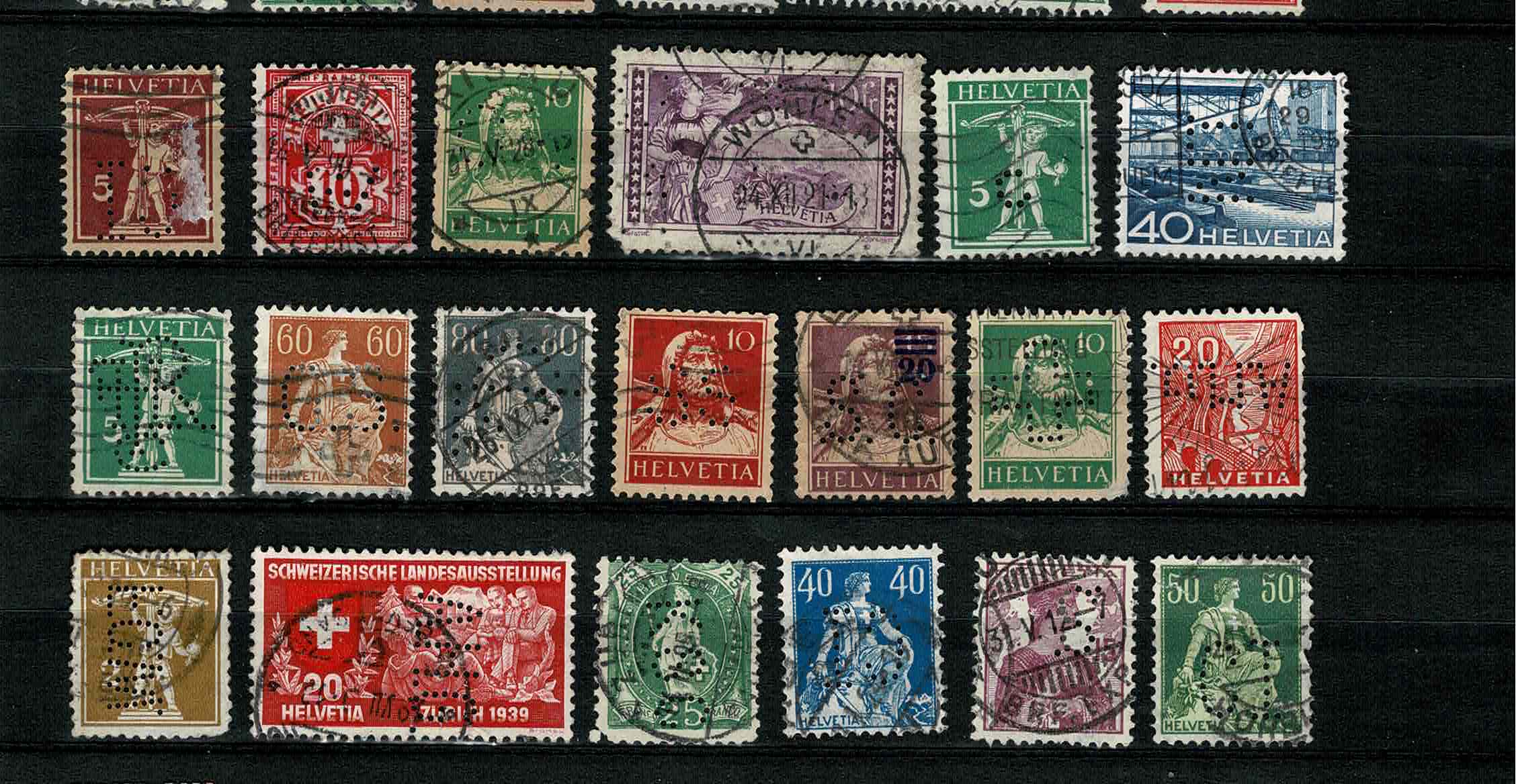 Zwitserland Firmaperforaties ~ Perfins ~ PoKo's