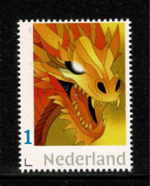 Serie van 5 kleuren van de Crypto-3 zegel. Jaar van de Draak.