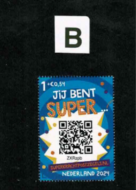 2024. Kinderzegels  ** Bijzondere variatie ** Groot formaat zegel