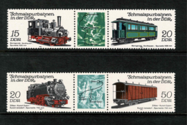 DDR 1983. Smalspoorbanen 4 waarden **