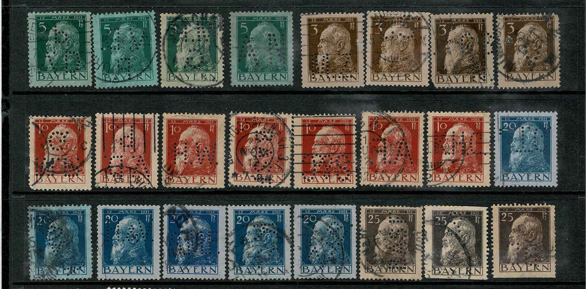 Beieren ~ Bayern Pefins Firmaperforaties & PoKo's