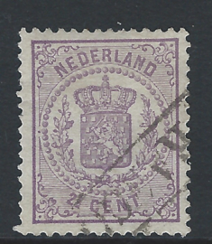 18D. 2½ cent violet met stempel Franco in kastje.