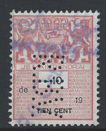 RBV Amsterdam in plakzegel 298, 10 cent. variatie "de"