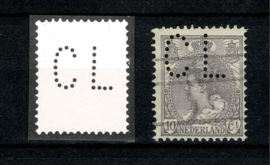 Perfin CL type 1 in 62