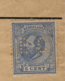 1872 "P.C." in 18 op bijzonder blanco cover. Zeer Zeldzaam✉️