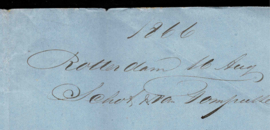 1866. 4 op complete brief van Rotterdam naar Harlingen