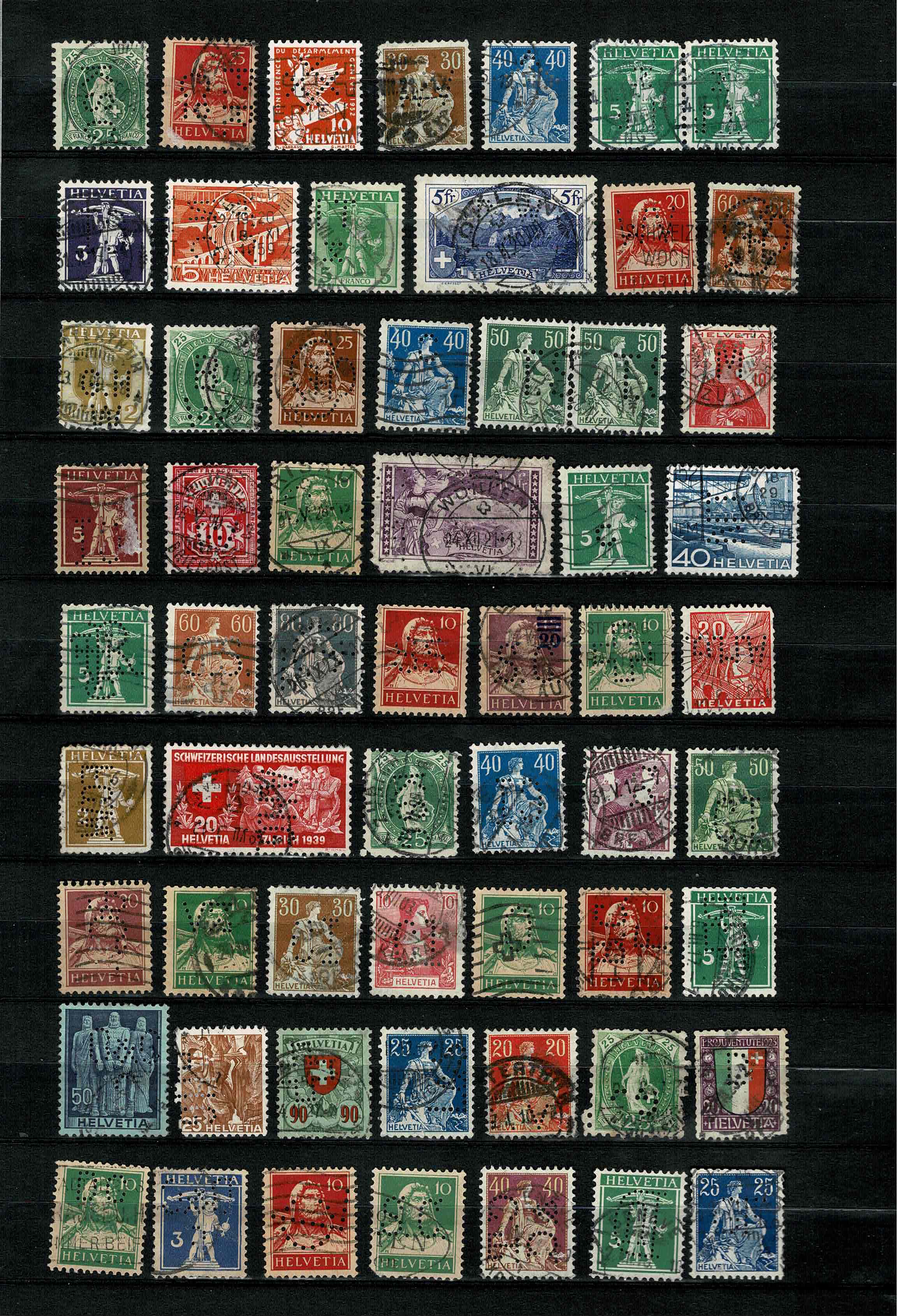 Zwitserland Firmaperforaties ~ Perfins ~ PoKo's