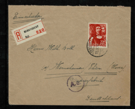 1944. 418 R-brief enkelfrankering van Oegstgeest naar Duitsland✉️