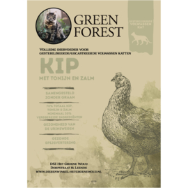 Green Forest kat sterilised - Kip met Tonijn en Zalm