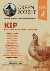 Green Forest adult - Kip met Zoete Aardappel en Kruiden