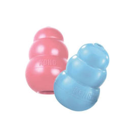 Kong Puppy rubberen/latex kauwspeelgoed babyblauw/roze