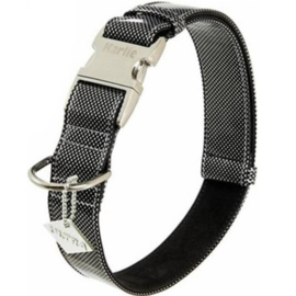 Karlie lederen halsband Buffalo Ultra black & white, maat XL