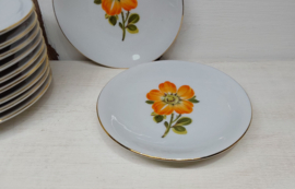 Kleine vintage gebaksbordjes