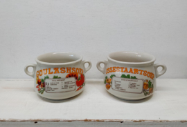 2 vintage soepkommen