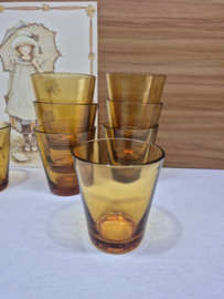 8 Vintage Vereco limonadeglazen