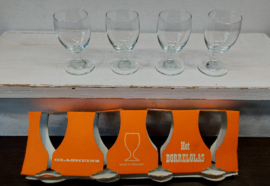 4 vintage borrelglazen