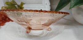 Jaren 50 roze fruitschaal