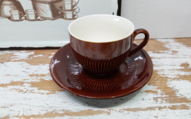 Bruin vintage koffiekopje
