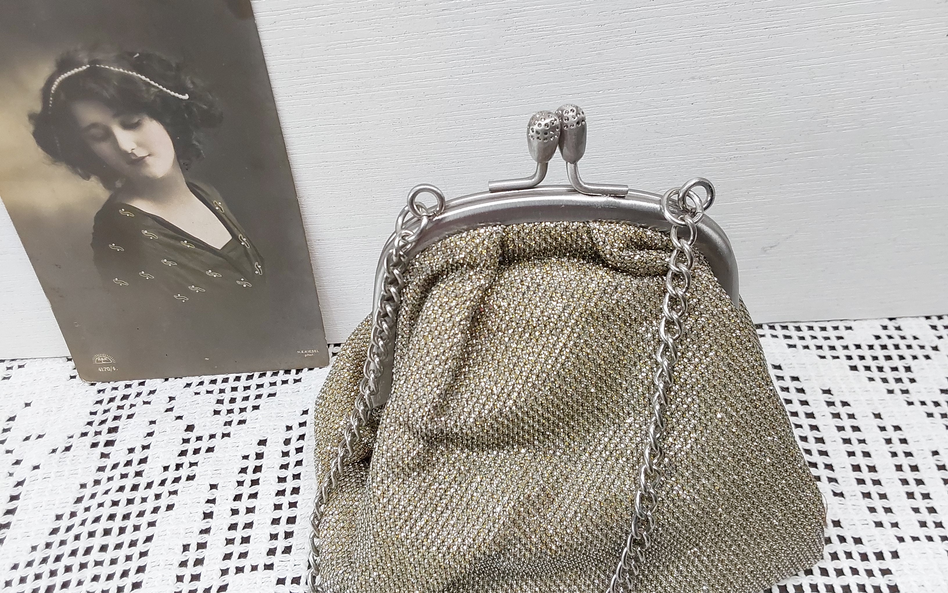 Metallic stoffen beugeltasje